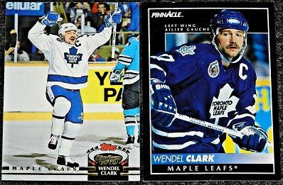 WENDEL CLARK Toronto MAPLE LEAFS 1991-92 TOPPS STADIUM CLUB HOCKEY